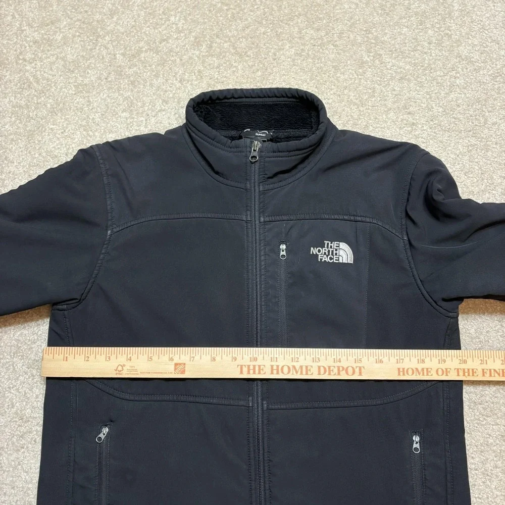 The North Face Summit Series Jacket Mens Small Black Softshell Fleece Lined‎